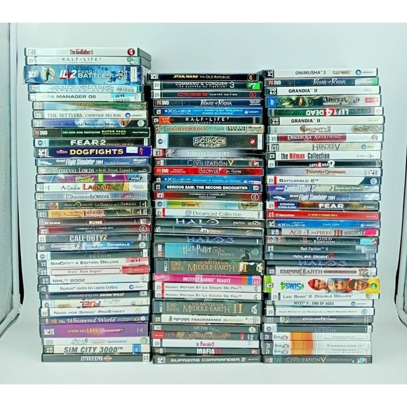 Other - Lot of 90+ PC Games FEAR 2 Half-Life Halo Grandia LOTR Call of Duty Big Bundle